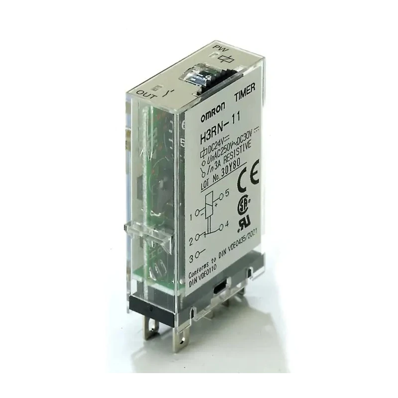 Omron Multifunction Front Timer Relay, 1-Contact, SPDT Switch, 24 V dc/ac, 0.1 min to 10 h, IP40, H3RN