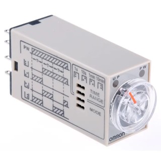Omron DIN Rail Panel Mount Timer Relay 200-230 VAC 3A 4PDT Multifunction H3YN-4 AC200-230