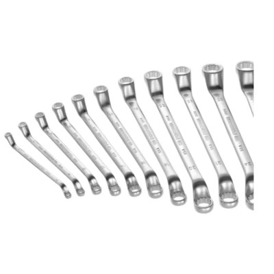 Facom 14-Piece Offset Ring Spanner Set, Size Range 6 x 7 to 38 x 42 mm 55A.JE14