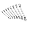 Facom 10-Piece Offset Ring Spanner Set, Sizes 1/4 x 5/16 to 1 1/8 x 1 1/4 in, Model 55A.JU10