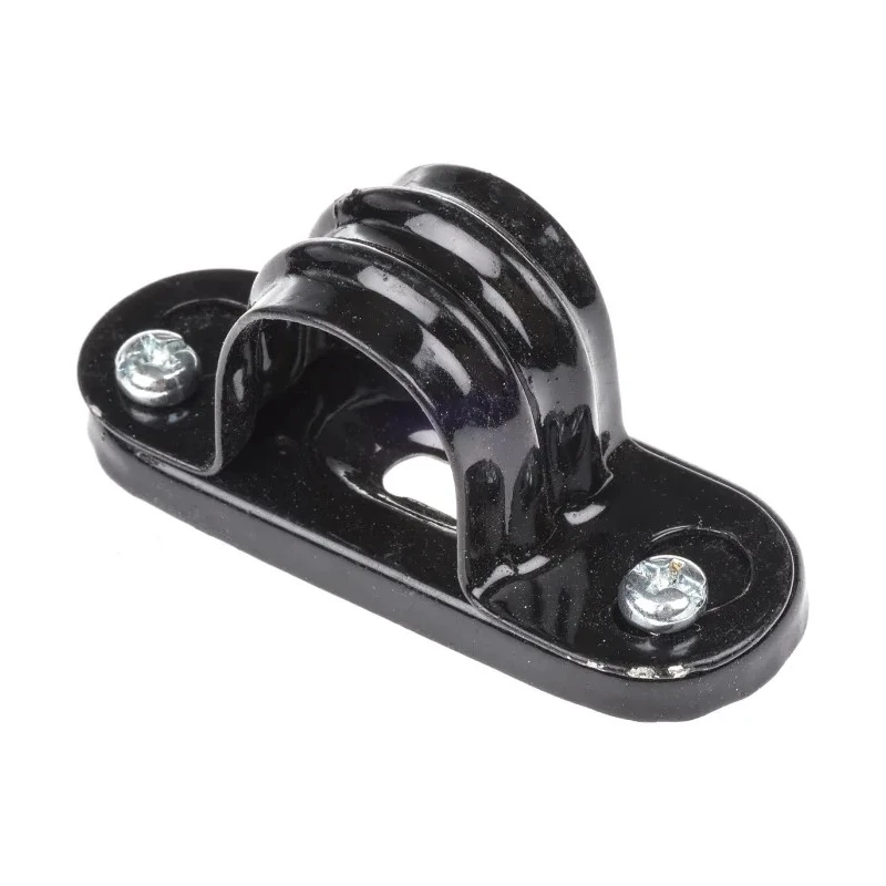 RS PRO Black Steel Cable Clip Saddle Clamp 20 mm Maximum Bundle Diameter Screw Fixing 608-121