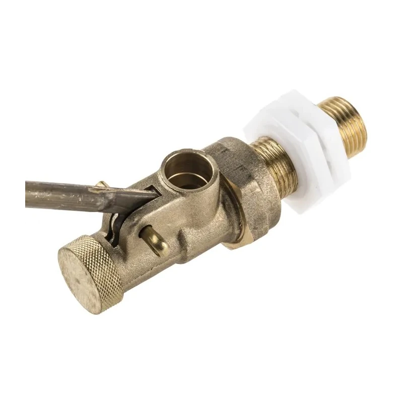 Pegler Yorkshire 1/2 in Brass Body Float Valve with 0.31 in Thread Lever, Copper Float, 14 bar Maximum Pressure 514017