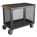Facom Heavy Duty Metal Trolley 1 Shelf, 2 Fixed + 2 Swivel Rubber Wheels, 1092mm x 617mm x 903mm, 500 kg Load Capacity 2703