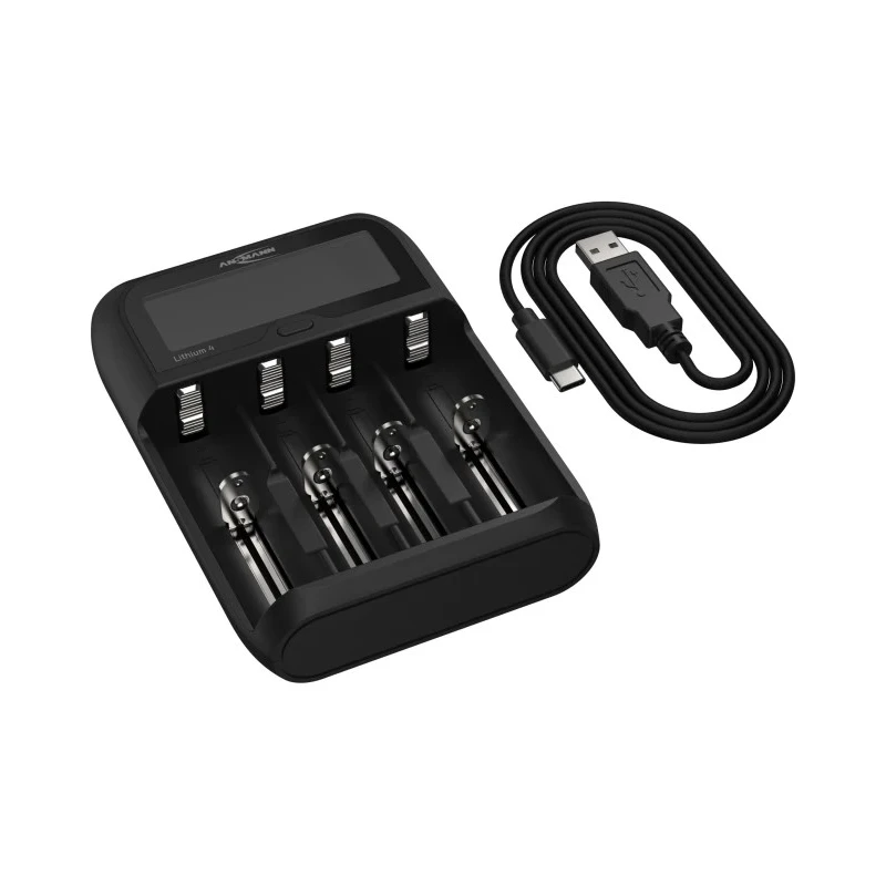 Ansmann Battery Charger for Lithium-ion, LiFePO4, NiMH Batteries, 650 mA, Compatible with AAA, C, AA, Worldwide 1001-0122
