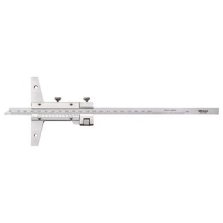 Mitutoyo Metric Depth Gauge, Stainless Steel, Micro Lapped Finish, 200 mm Measurement 527-102