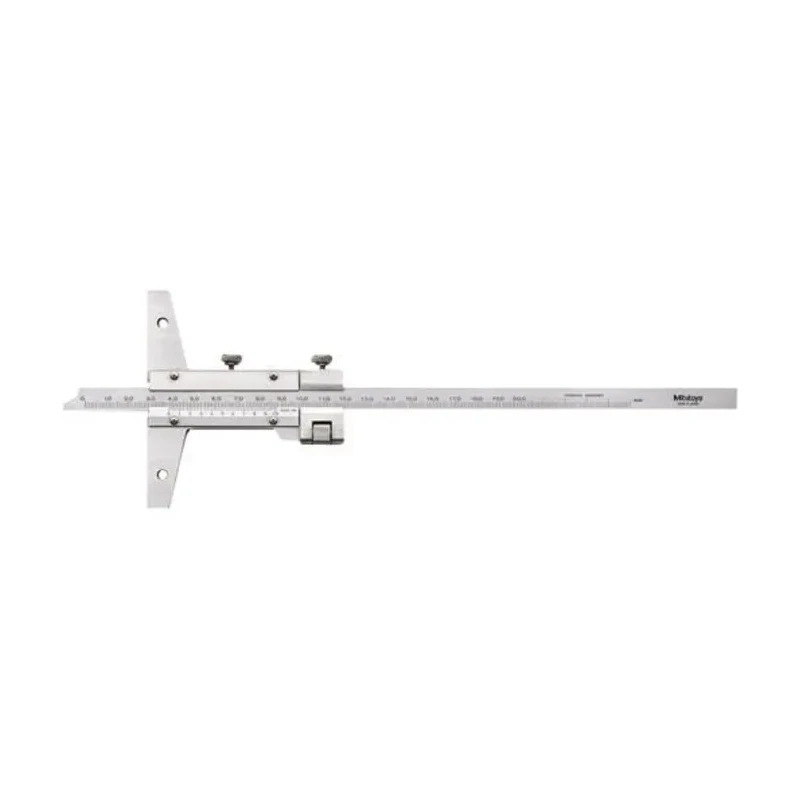 Mitutoyo Metric Depth Gauge, Stainless Steel, Micro Lapped Finish, 200 mm Measurement 527-102