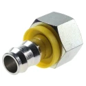 Parker 82 Series Pneumatic Fitting 12mm Push-in Female 1/2 in BSP Zinc Plated Steel 39282-8-8