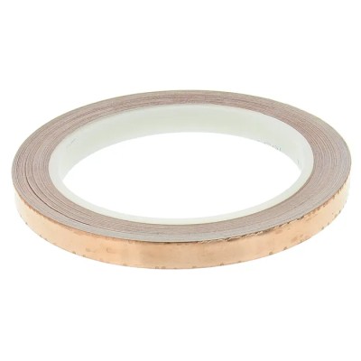 3M Conductive Metallic Tape Copper Foil Backing 9.5mm x 16.5m 0.07mm Thickness 155°C Max 1181/9.5