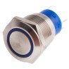 RS PRO Illuminated Momentary Push Button Switch Panel Mount SPDT Blue LED IP67 250V AC 111-5788
