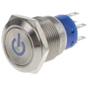 RS PRO Illuminated Latching Push Button Switch DPDT Panel Mount 19 mm Cutout White LED IP67 250 V 250V AC 111-5804