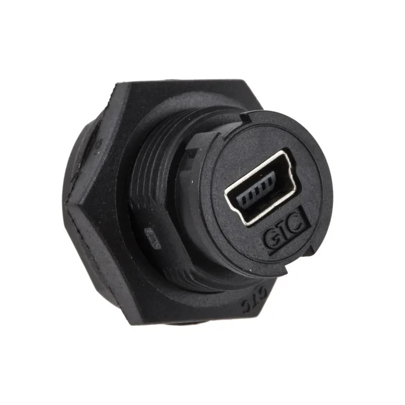 RS PRO USB Connector Mini USB Type B to B Panel Mount Female/Female Straight IP67 Rated IP67