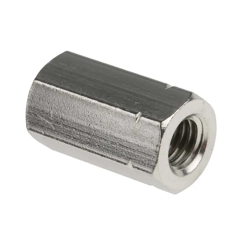 RS PRO 24 mm Plain Stainless Steel Hexagonal Coupling Nut, M8, DIN 6334, Right Hand Thread, Model 825-275