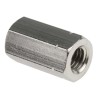 RS PRO 24 mm Plain Stainless Steel Hexagonal Coupling Nut, M8, DIN 6334, Right Hand Thread, Model 825-275