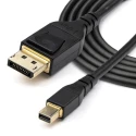 StarTech.com Male DisplayPort, Mini DisplayPort to Male DisplayPort Polyvinyl Chloride DisplayPort Cable 2 m DP14MDPMM2MB