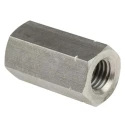 RS PRO 36 mm Plain Stainless Steel Coupling Nut M12 36mm Length DIN 6334 825-297