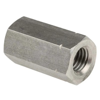 RS PRO 36 mm Plain Stainless Steel Coupling Nut M12 36mm Length DIN 6334 825-297