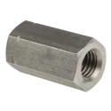 RS PRO 36 mm Plain Stainless Steel Coupling Nut M12 36mm Length DIN 6334 825-297