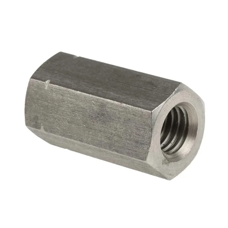RS PRO 36 mm Plain Stainless Steel Coupling Nut M12 36mm Length DIN 6334 825-297