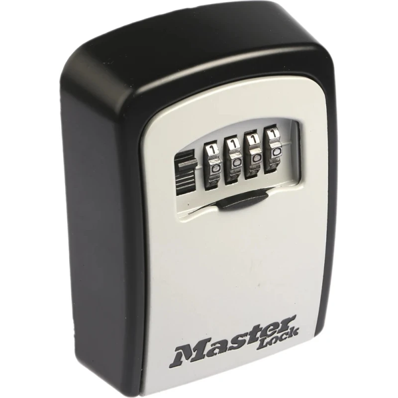 Master Lock Key Lock Box Wall Mount Zinc Material Black Grey 118mm Height 83mm Width 34mm Depth 5401EURD