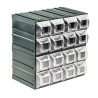 RS PRO Drawer Storage Unit 16 Drawers Plastic Transparent 208 mm x 208 mm x 132 mm 236-3583