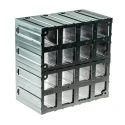 RS PRO Drawer Storage Unit 16 Drawers Plastic Transparent 208 mm x 208 mm x 132 mm 236-3583
