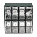 RS PRO Drawer Storage Unit 16 Drawers Plastic Transparent 208 mm x 208 mm x 132 mm 236-3583