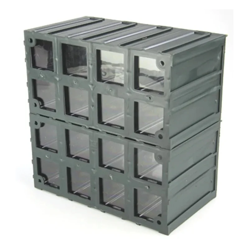RS PRO Drawer Storage Unit 16 Drawers Plastic Transparent 208 mm x 208 mm x 132 mm 236-3583