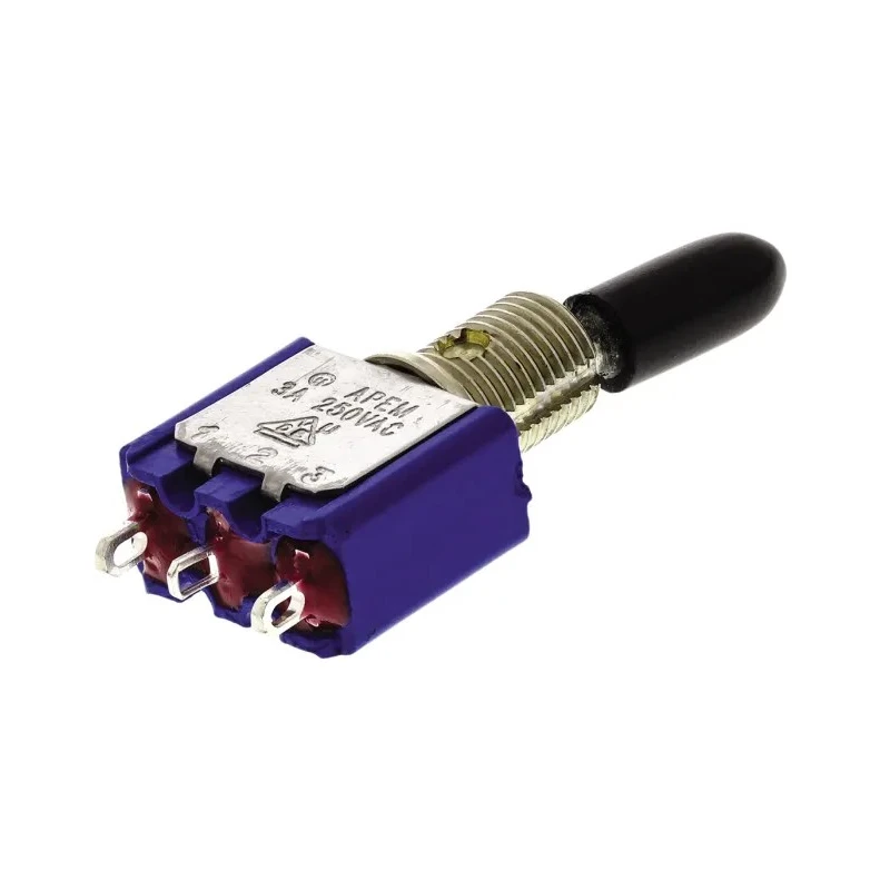 APEM Toggle Switch Panel Mount On-On SPDT Solder Terminal 250 V ac 55636AVDE