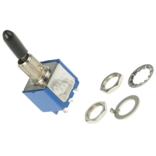 APEM Toggle Switch Panel Mount On-On DPST Solder Terminal 4A Brass Actuator 55646AVDE