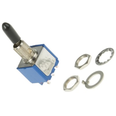 APEM Toggle Switch Panel Mount On-On DPST Solder Terminal 4A Brass Actuator 55646AVDE