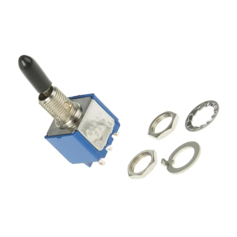 APEM Toggle Switch Panel Mount On-On DPST Solder Terminal 4A Brass Actuator 55646AVDE