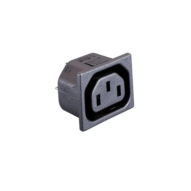 Bulgin F (Outlet) Panel Mount IEC Connector, 250V, 10A, Fuse Size 5 x 20 mm PX0695/20/63