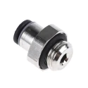 Legris LF3000 Series Pneumatic Fitting Male Threaded-to-Tube G 1/8 in Push-in 4 mm Nickel Plated Brass 20 bar 80°C LF3000