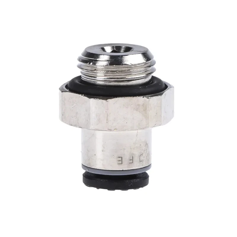 Legris LF3000 Series Pneumatic Fitting Male Threaded-to-Tube G 1/8 in Push-in 4 mm Nickel Plated Brass 20 bar 80°C LF3000