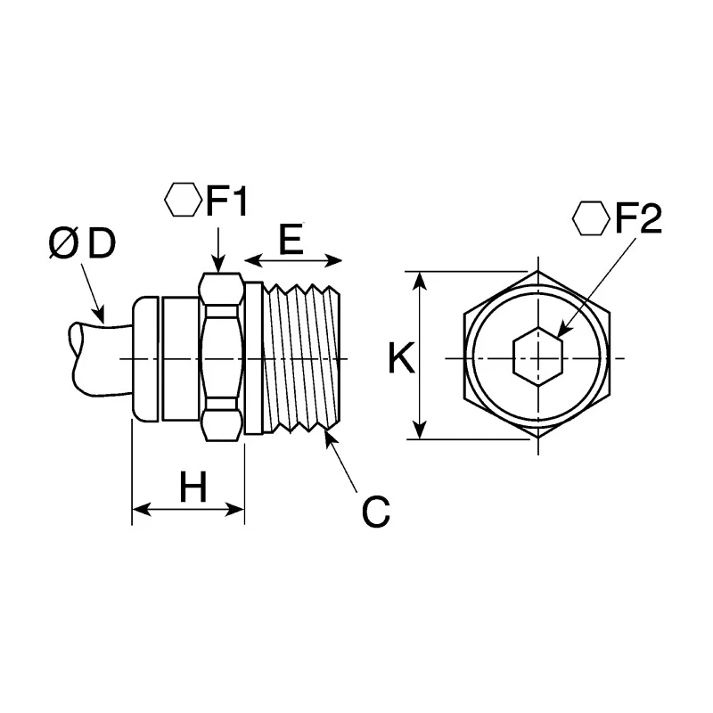 Legris LF3000 Series Pneumatic Fitting Male Threaded-to-Tube G 1/8 in Push-in 4 mm Nickel Plated Brass 20 bar 80°C LF3000