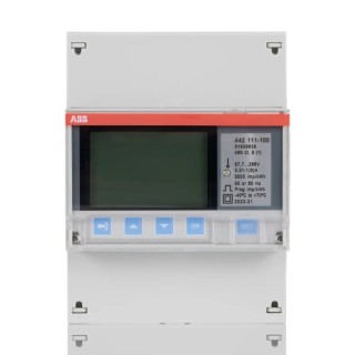 ABB 1 Phase Transformer Connected LCD Energy Meter 6A Max Current, A42 Series 2CMA170555R1000 A42 MON 6A TC STEEL MID