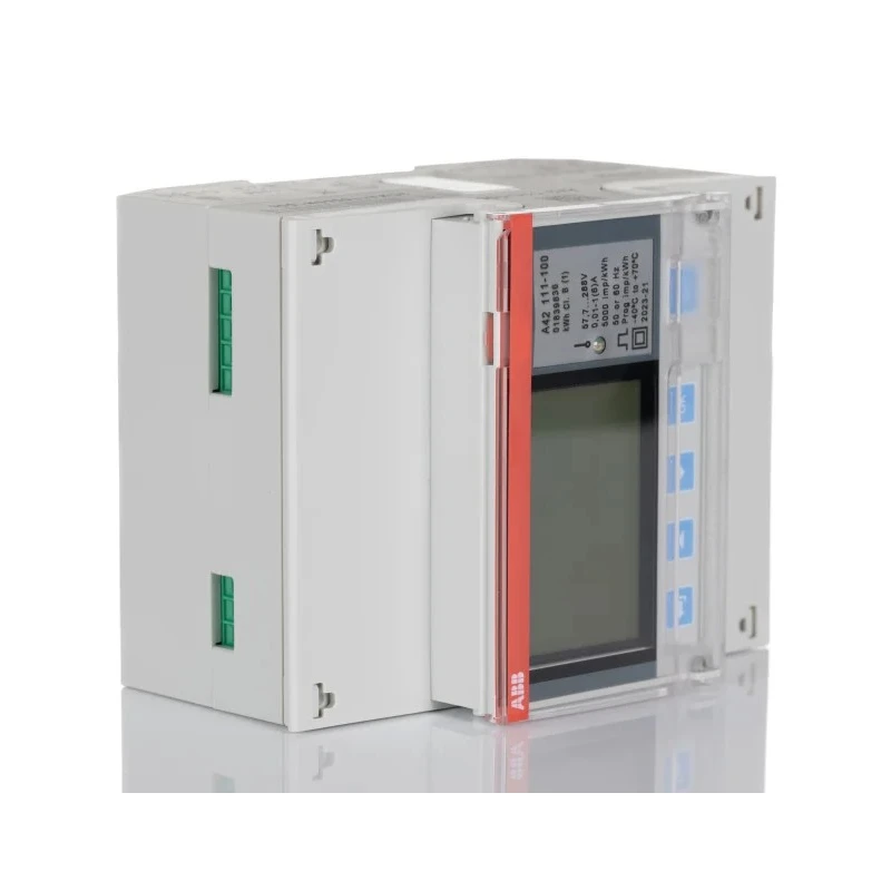 ABB 1 Phase Transformer Connected LCD Energy Meter 6A Max Current, A42 Series 2CMA170555R1000 A42 MON 6A TC STEEL MID