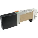 SMC Pneumatic Solenoid Valve 5 Ports Die Cast Aluminium Body, 24V, 0.4W Power Consumption SQ2000