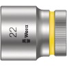 Wera Chrome Vanadium Steel 22 mm 6 Point Hex Socket with 1/2 in Drive, 37mm Overall Length 05003613001