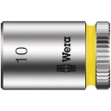 Wera 1/4 in Drive 10 mm 6 Point Hex Socket Chrome Vanadium Steel 23mm Overall Length 05003509001