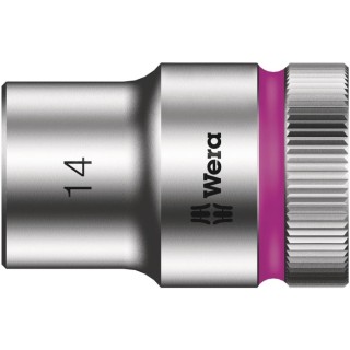 Wera 1/2 in Drive 14 mm 6 Point Hex Chrome Vanadium Steel Socket 37mm Overall Length 05003605001