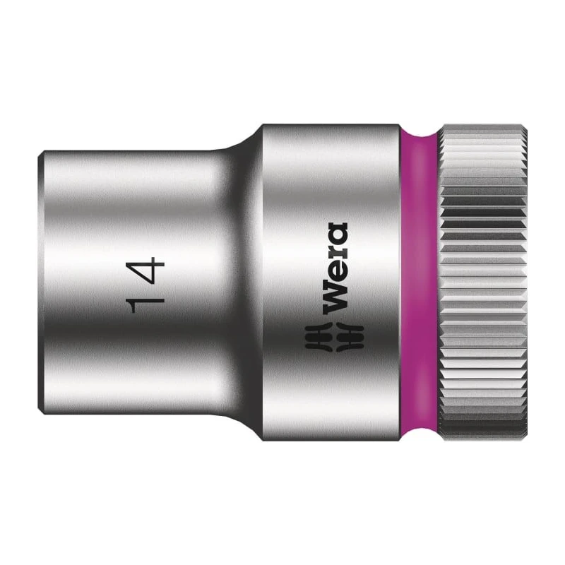 Wera 1/2 in Drive 14 mm 6 Point Hex Chrome Vanadium Steel Socket 37mm Overall Length 05003605001