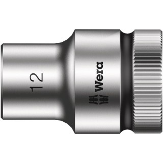 Wera 1/2 in Drive 12 mm 6 Point Hex Socket with Chrome Vanadium Steel Construction, 37mm Overall Length 05003603001