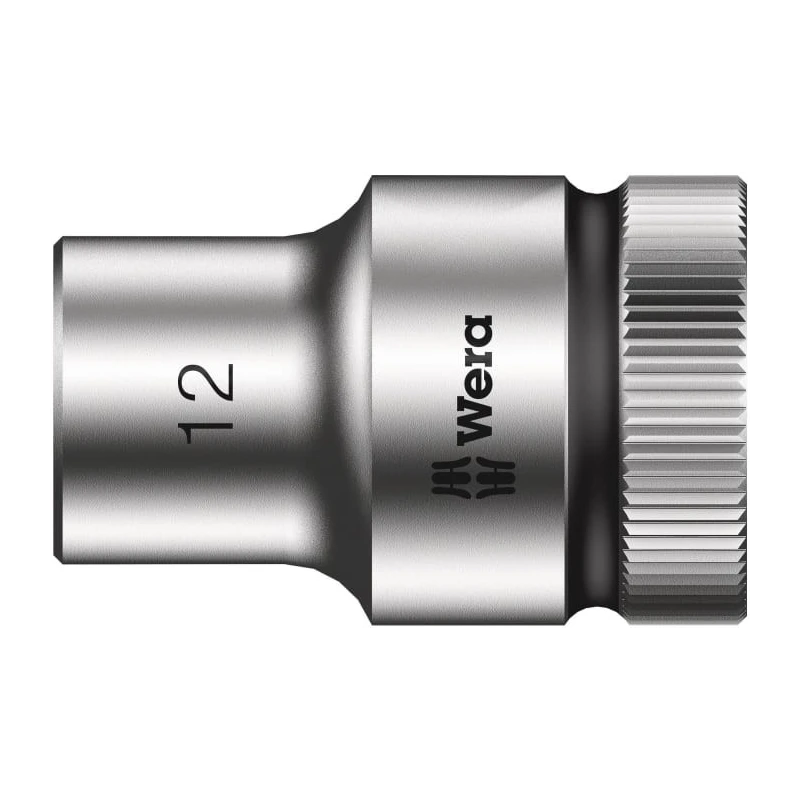 Wera 1/2 in Drive 12 mm 6 Point Hex Socket with Chrome Vanadium Steel Construction, 37mm Overall Length 05003603001
