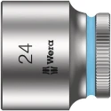 Wera 3/8 in Drive 24 mm 6 Point Square Socket Chrome Vanadium Steel 32mm Overall Length 05003568001