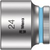 Wera 3/8 in Drive 24 mm 6 Point Square Socket Chrome Vanadium Steel 32mm Overall Length 05003568001