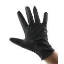 Ansell Black Nitrile Disposable Gloves Chemical Resistant Food Safe 0.12 mm Thickness Size 9 93852090