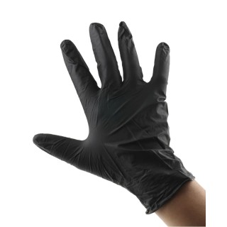 Ansell Black Nitrile Disposable Gloves Chemical Resistant Food Safe 0.12 mm Thickness Size 9 93852090