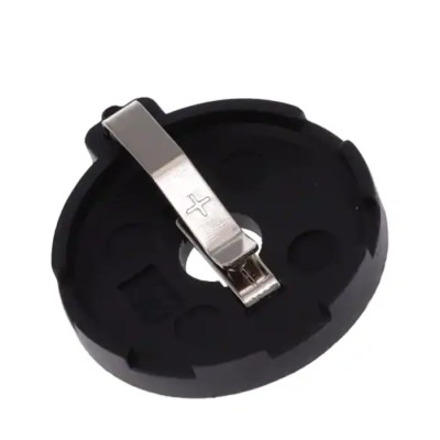 RS PRO CR2032 Battery Holder Leaf Spring Through Hole Mount Polybutylene Terephthalate Body 6.1mm Height 23mm Diameter CR2032