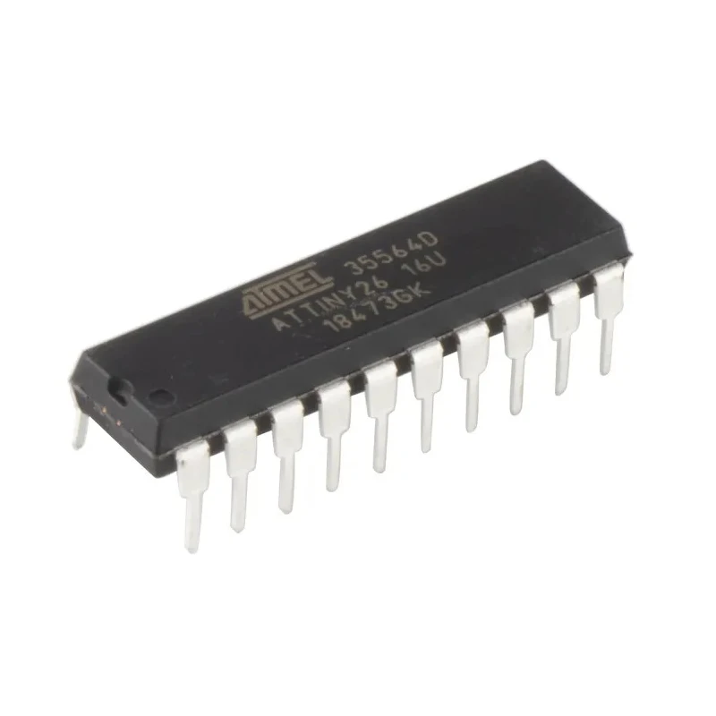Microchip 8-bit AVR Microcontroller, 16 MHz, 2 kB FLASH, 20-Pin PDIP ATTINY26-16PU